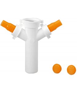 Raccordo PVC Doppio Attacco per Lavatrice e Lavastoviglie 40 x 145 mm