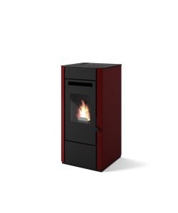 Punto Fuoco Stufa a Pellet Elsa 9,5 kW - Rossa - 43,4x46,6x91,9 cm