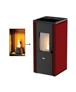 Canadian Stove Stufa a Pellet Design Evo 7 Bordeaux 7kW