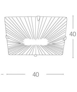 Plafoniera Iside 40x40