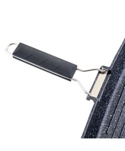 Bistecchiera Antiaderente Grandi Cotture con Manico Pieghevole 36x26cm