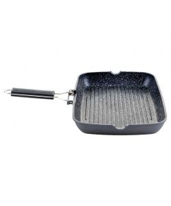 Bistecchiera Antiaderente Grandi Cotture con Manico Pieghevole 36x26cm