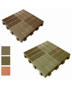 Piastrella Lepla' Pvc/Legno Chiusa Verde 40X40X5