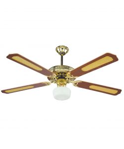 Ventilatore Soffitto 4 Pale Marrone 128cm 65W con Luce.