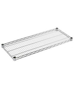 Archimede Ripiano in Filo d'Acciaio Cromato 46 x 91 cm - Sospeso