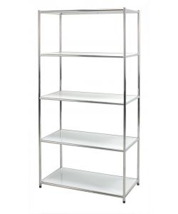 Libreria Cromata 5 Ripiani Bianchi Cm 40 X 80 X H. 160