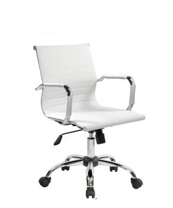 Dallas Poltrona Direzionale Con Braccioli - Bianca