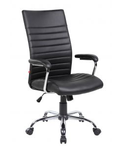 San Francisco Poltrona Presidenziale Con Braccioli - Nera