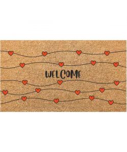 Zerbino Cocco/Pvc Welcome/Cuori Cm 40X 70 Xtra 11722