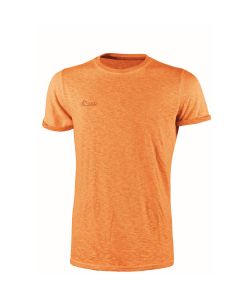 U-POWER T-Shirt Fluo Arancio Slim Fit Manica Corta 100% Cotone M 3 Pz