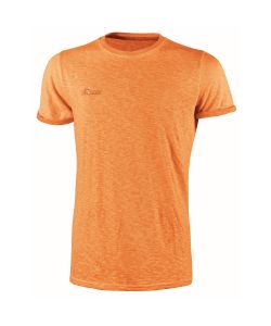 U-POWER T-Shirt da Lavoro Slim Fit Arancio Fluo 100% Cotone XL - 3 Pz