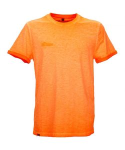 U-POWER T-shirt manica corta slim fit 100% cotone orange fluo 2XL