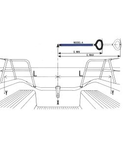 Prolunga Timone Ergo 732/1035Mm Blu