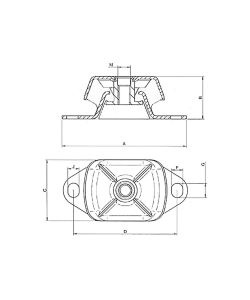 Supp Antivibrante Mtm Ql 800Kg Sh65