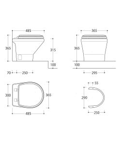 Toilet Compass Low Eco Panel 12V