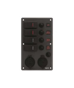 Pannello C7/Ip66 4+Usb+Socket Black<