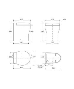 Toilet Elegance 2G Sft Panel 12V