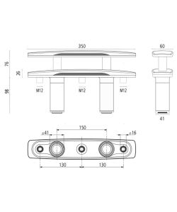 Bitta Scomparsa F-Line 260Mm Inox