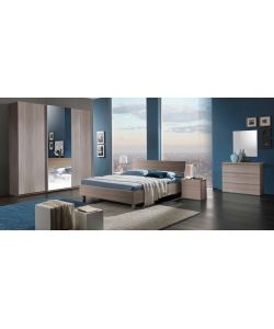 MCS Mobili Letto Matrimoniale Easy in Olmo - 203x170 cm