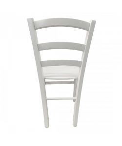 Sedia Paesana in Legno Bianco - Dimensioni 40x35 h87 cm