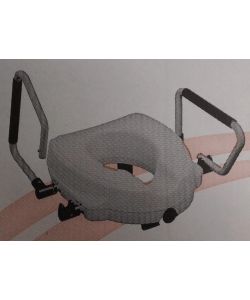 K Design Rialzo WC Alzawater Bianco con Braccioli Fissi 12,5 cm