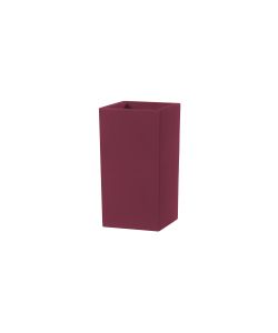 Vaso Schio Cubo Alto 80 Burgundy 40 x 40 x 80 cm