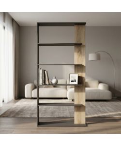 Cosma Libreria Moderna 5 Ripiani Antracite 90x23.5x180 cm