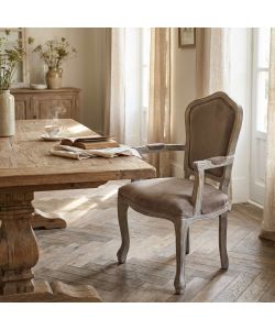 Cosma Poltrona Charlene Velluto Taupe 55x51x100 cm con Braccioli