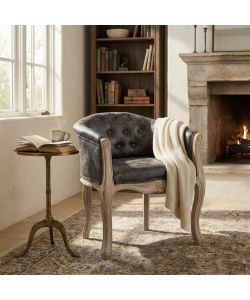Cosma Poltrona Coreen Ecopelle Vintage Grigio 61x61x71 cm