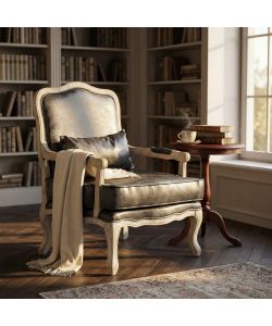 Cosma Poltrona vintage in ecopelle grigia con braccioli 64x72x92 cm