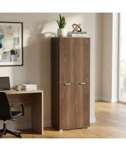 Cosma Armadio 4 Ante Marrone Truciolato 60x38x174 cm Drop
