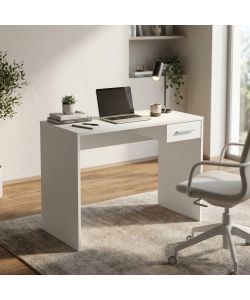 Cosma Porta PC Tom Bianco Rettangolare 90x45x74 cm con Cassetto