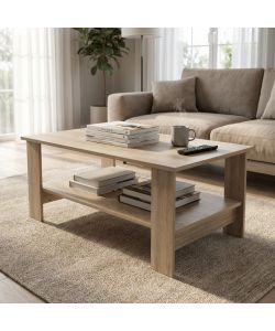 Cosma Tavolino Salotto Rovere Chiaro 100x55x41 cm Moderno Rettangolare