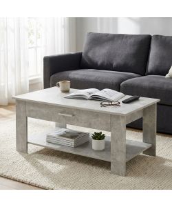 Cosma Tavolino da Salotto Myrto Grigio Effetto Cemento 110x60x44 cm