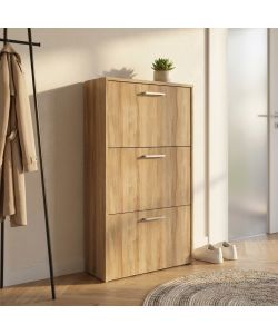 Cosma Scarpiera moderna 3 ante a ribalta olmo chiaro 59x25x105 cm