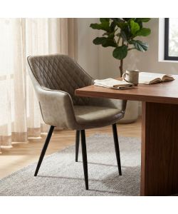 Cosma Poltrona Sindy in Ecopelle Tortora 56x60x87 cm Senza Braccioli