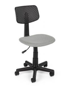 Sedia da ufficio grigia con ruote altezza regolabile 40-84 cm