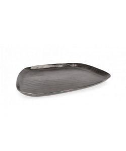 Andrea Bizzotto Vassoio Decorativo Chisel 30x28 cm Antracite Metallo