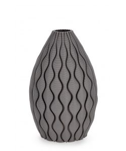 Vaso Kylo ceramica grigio H 24 cm - design moderno per fiori freschi