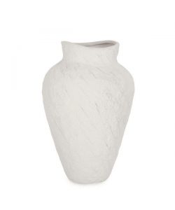 Vaso in Porcellana Elayda Bianca 20x19,3 cm Altezza 31 cm