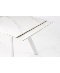 Bizzotto Tavolo Estensibile Jarkko Effetto Marmo Bianco 160-240x90 cm