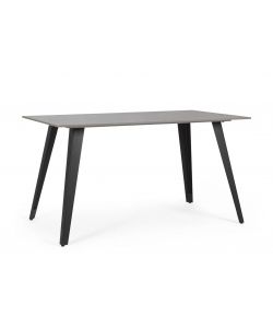 Bizzotto Tavolo Arjeta Effetto Marmo Nero Elegante 140x80x76 cm