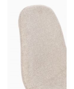 Bizzotto Sedia New Irelia Beige con Gambe Nere per Sala da Pranzo