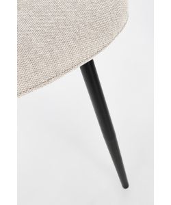 Bizzotto Sedia New Irelia Beige con Gambe Nere per Sala da Pranzo