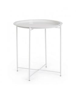 Bizzotto Tavolino da Caff� Hilmar Tondo Bianco Moderno d.47x51 cm