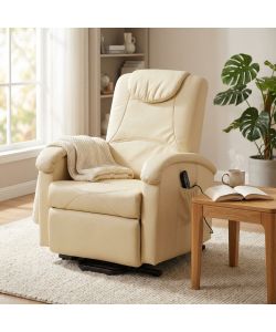 Cosma Poltrona Relax Massaggiante Elettrica Beige per Interno