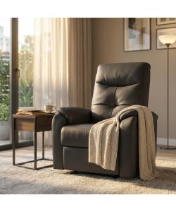 Cosma Poltrona Relax Reclinabile Grigia per Interni 76,5x89 cm