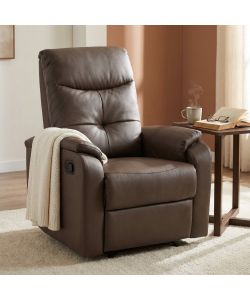 Cosma Poltrona Relax Reclinabile Marrone in Ecopelle per Interno