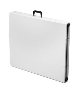 Tavolo pieghevole richiudibile a valigia in resina Bianco struttura in ferro 180X70X74 DG45065