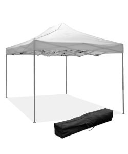 Gazebo richiudibile pieghevole 3 X 4,5 Bianco ricoperto in PVC impermeabile